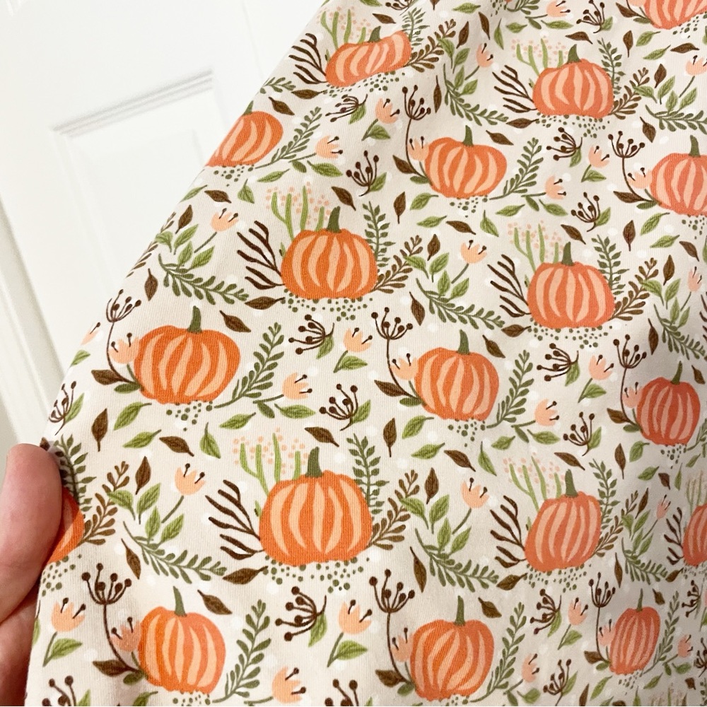 Shrimp & Grits Serendipity Pumpkin Fall Print Dress Ruffle Hem Girl’s Size M 5/6 - Picture 8 of 9
